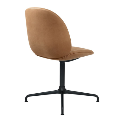 Beetle Meeting Chair - Fully Upholstered, 4-Star Base, Black Matte Base
