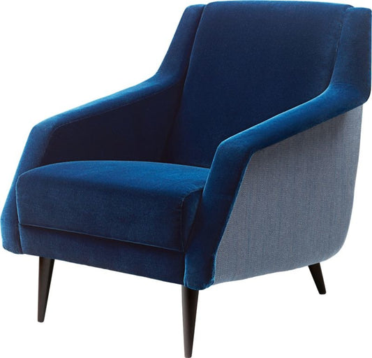 CDC.1 Lounge Chair - Fully Upholstered, Wood base, Black High Gloss