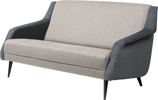 CDC.2 Sofa - Fully Upholstered, 143x82, Wood base, Black High Gloss
