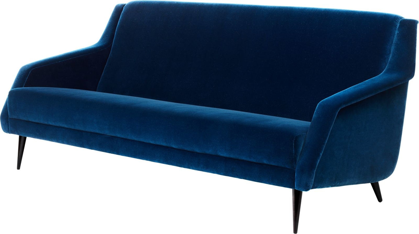 CDC.2 Sofa - Fully Upholstered, 184x82, Wood base, Black High Gloss