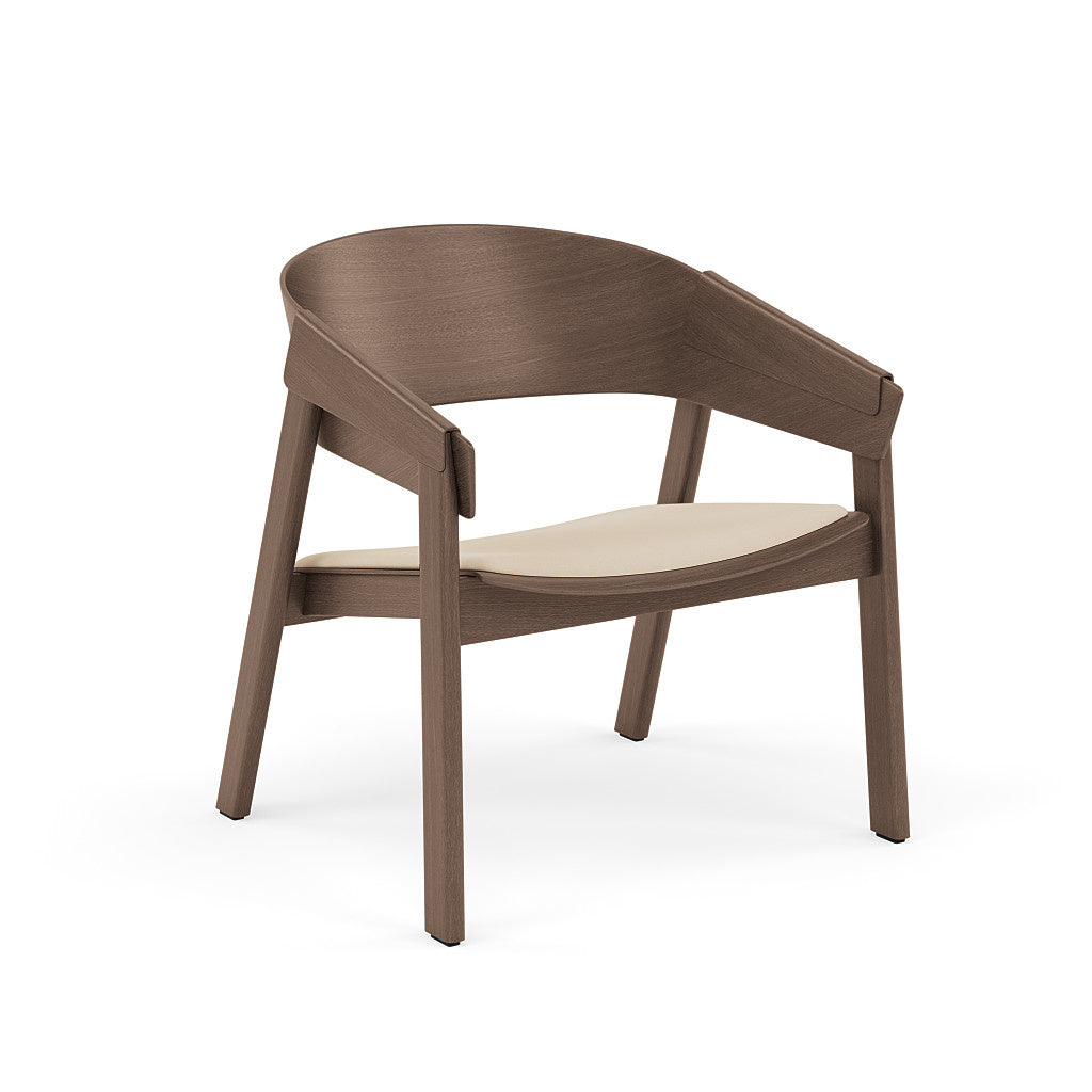 Cover Lounge Chair Upholstered Stained Dark Brown