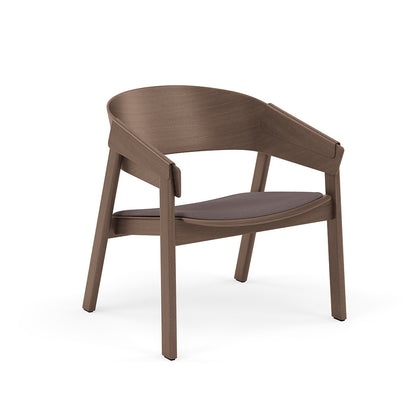 Cover Lounge Chair Upholstered Stained Dark Brown