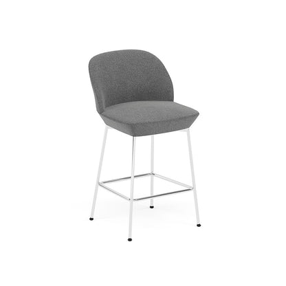OSLO COUNTER STOOL UPHOLSTERED CHROME BASE / H: 65 CM / 25.6"
