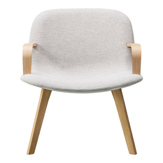 Eyes Lounge Armchair Wood, Fully Upholstered