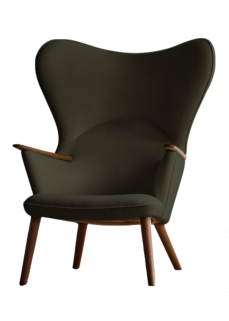 CH78 Mama Bear Lounge Chair Walnut