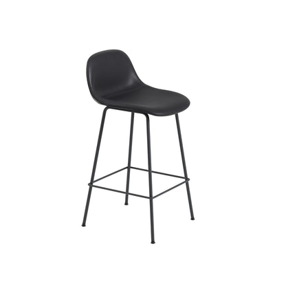 FIBER COUNTER STOOL W. BACKREST / TUBE BASE H: 65 CM / 25.6"