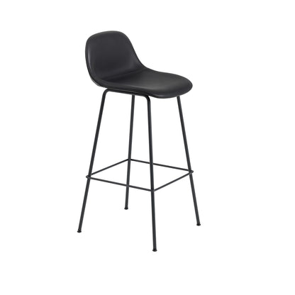 Fiber Bar Stool with Backrest, Tube Base: 75cm / 29.5in