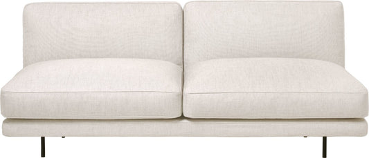 Flaneur Module - Fully Upholstered, 2-seater without armrests, Black Matte Base