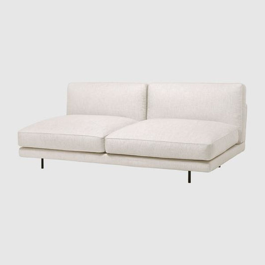 Flaneur Sofa - Fully Upholstered, 2-seater, Black Matte Base