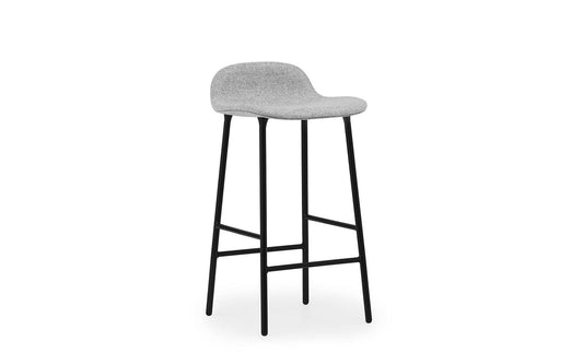 Form Barstool 65 cm Full Upholstery Black Steel