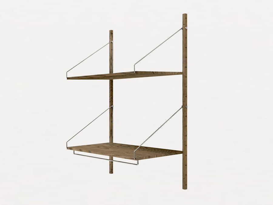 Shelf Library Dark Oiled Oak H1148