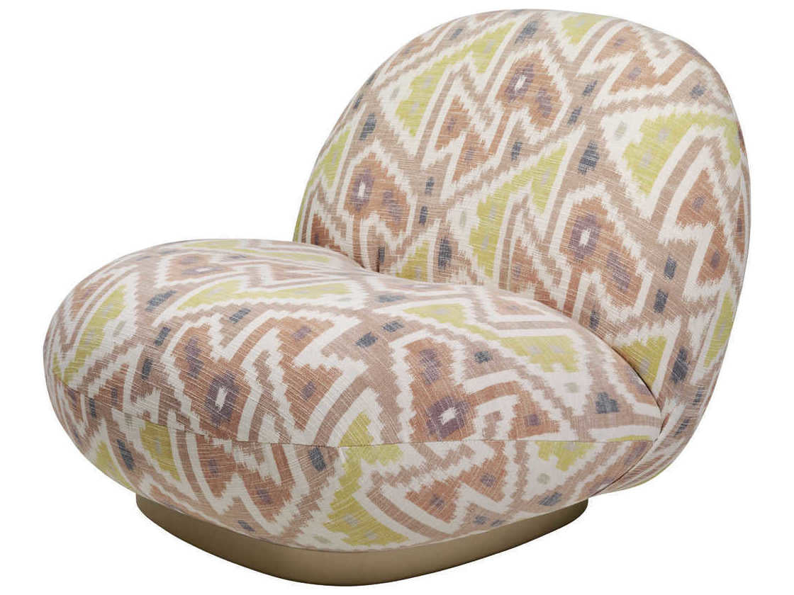 Pacha Lounge Chair - Fully Upholstered, Pearl Gold
