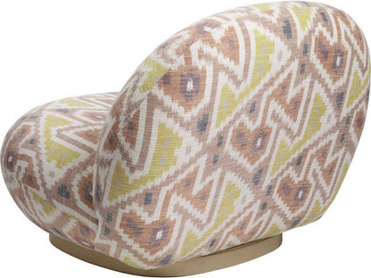 Pacha Lounge Chair - Fully Upholstered, Pearl Gold