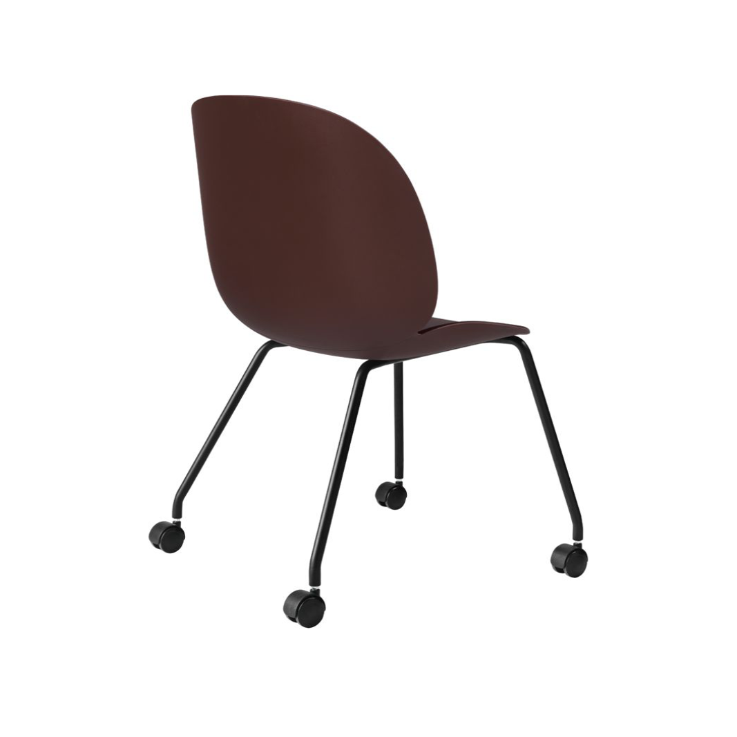 Beetle Meeting Chair - Un-Upholstered, 4 legs w. castors