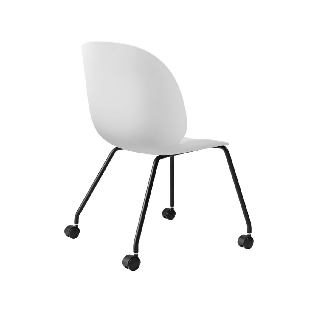 Beetle Meeting Chair - Un-Upholstered, 4 legs w. castors
