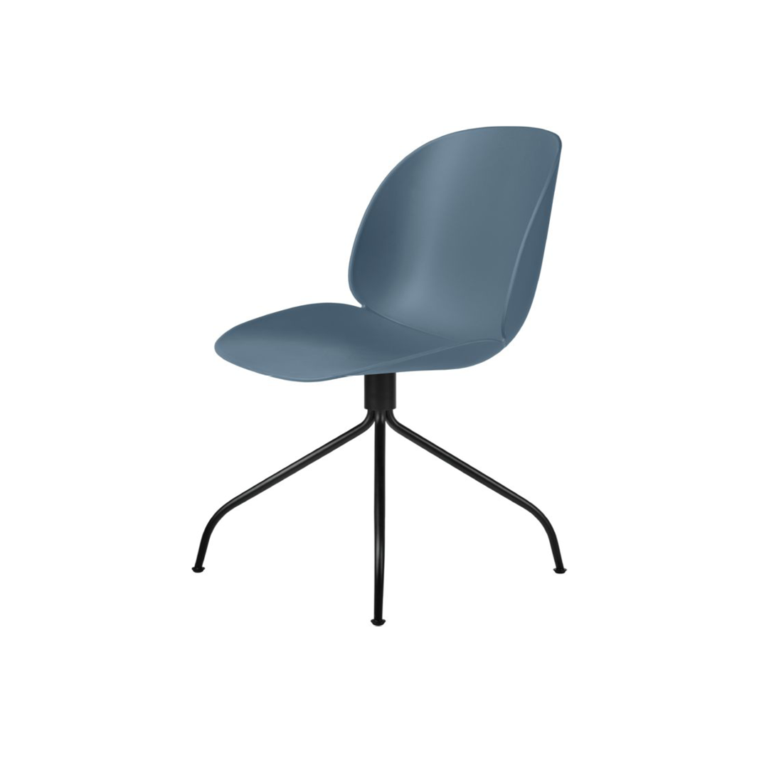 Beetle Meeting Chair - Un-Upholstered, Swivel Base, Black Matte Base