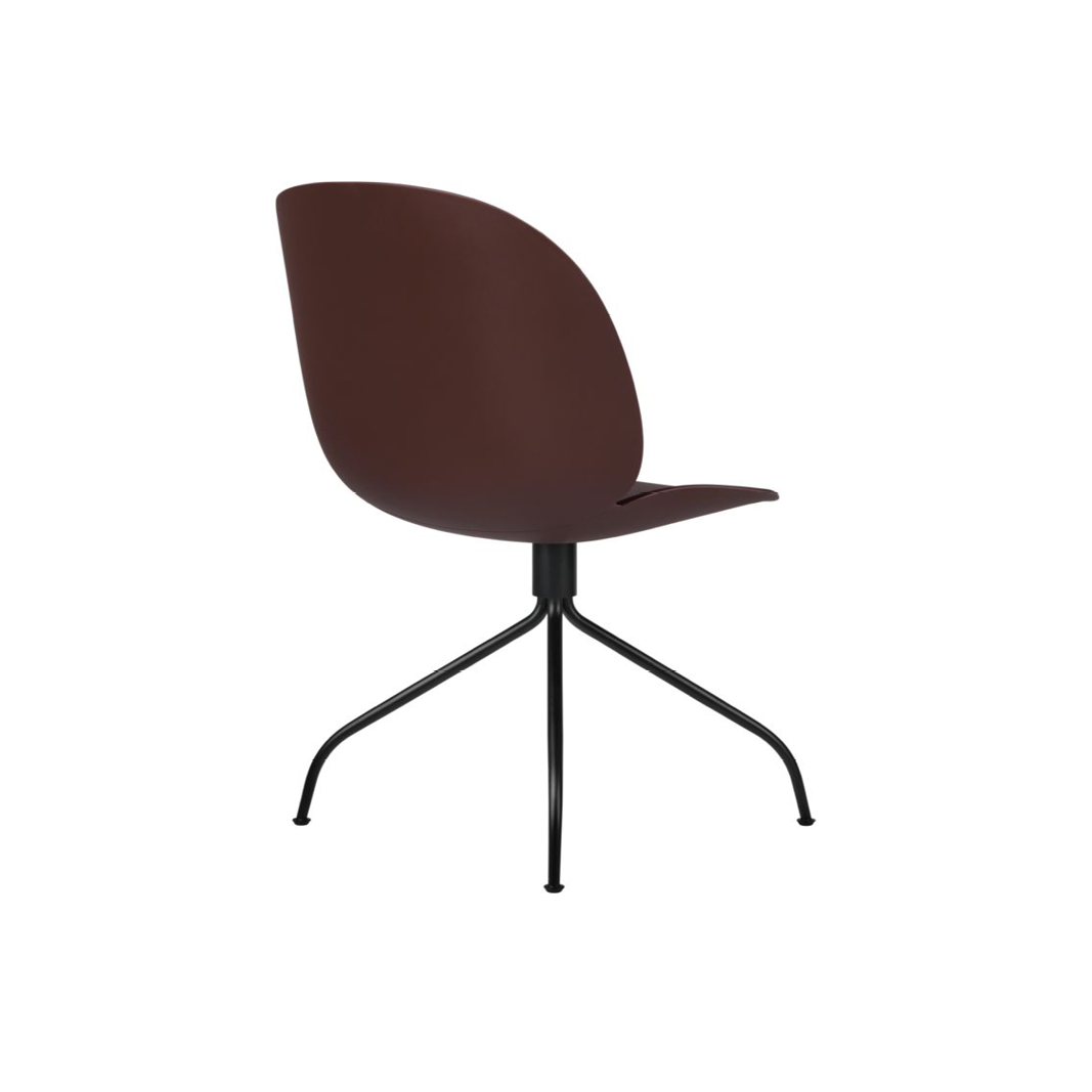 Beetle Meeting Chair - Un-Upholstered, Swivel Base, Black Matte Base