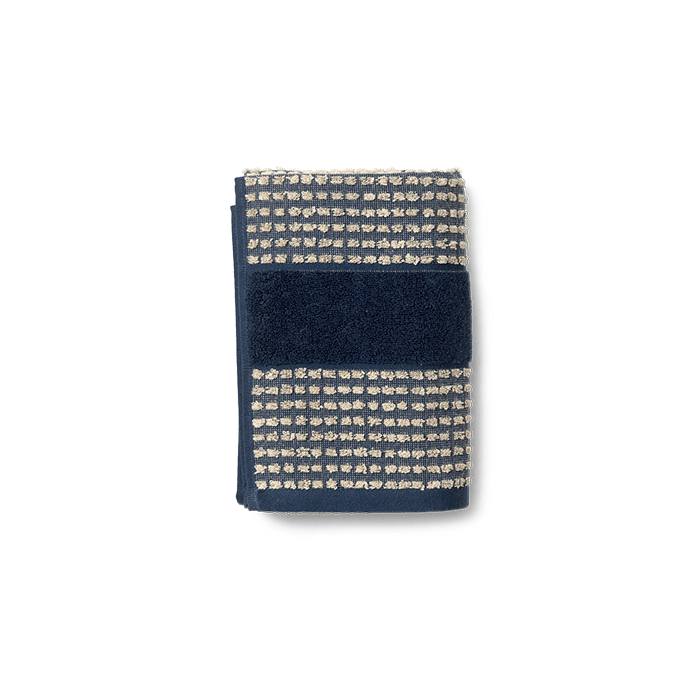 Check Towels, Dark Blue/Sand
