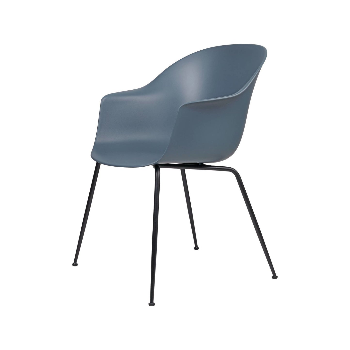 Bat Dining Chair, Conic base, Black Matte Base, Plastic Glides