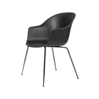 Bat Dining Chair, Conic base, Black Chrome Base, Felt Glides