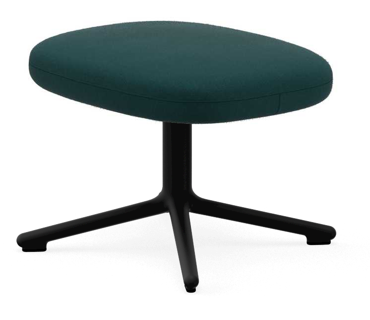 Era Footstool Black Alu