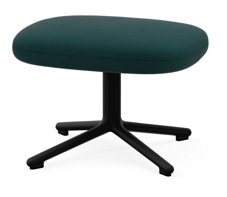 Era Footstool Black Alu