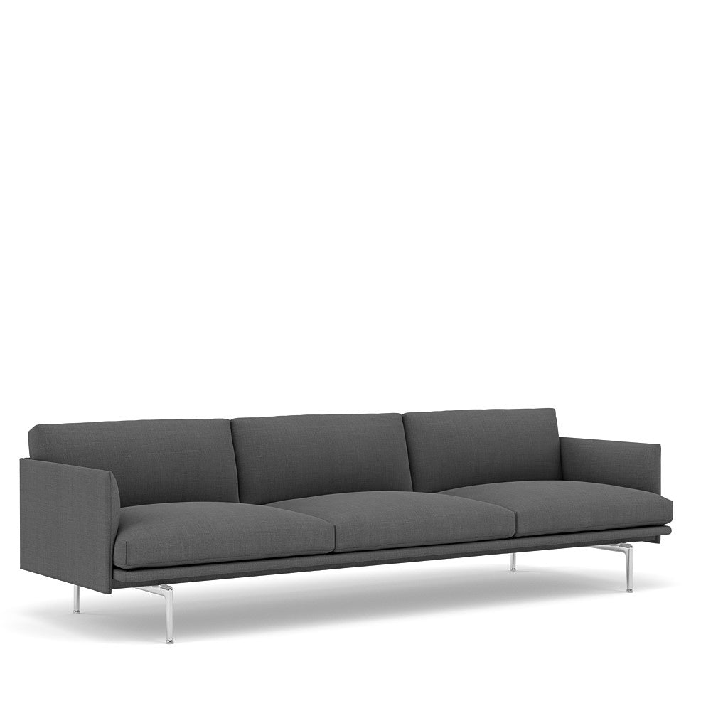 OUTLINE SOFA / 3 1/2-SEATER - ALUMINUM BASE