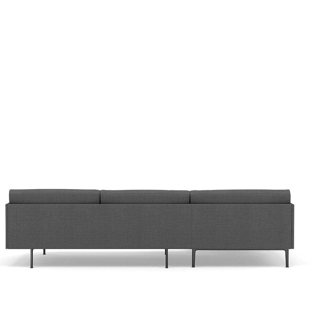 Outline Sofa / Chaise Lounge - Left - Black Base