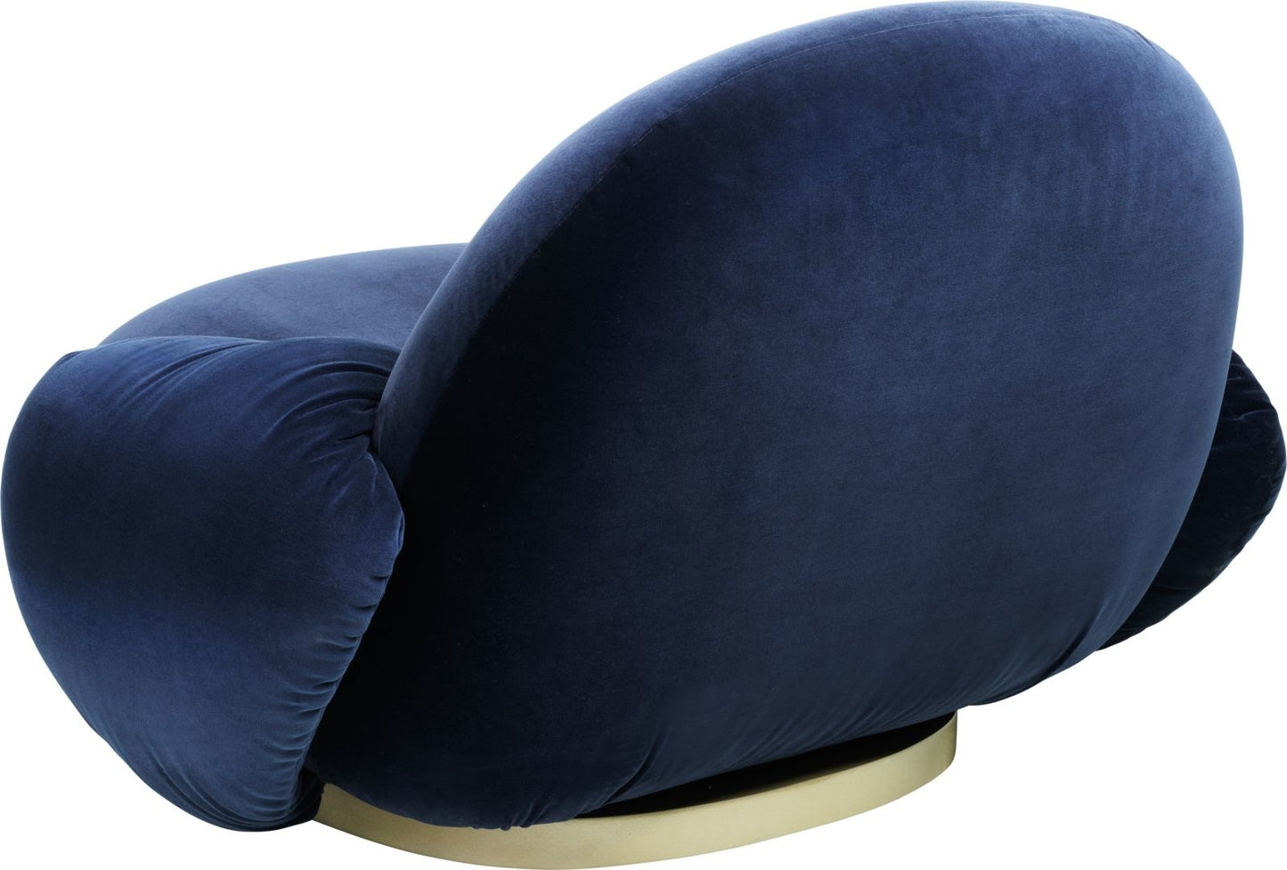 Pacha Lounge Chair with armrest - Fully Upholstered, Pearl Gold, Returning Swivel