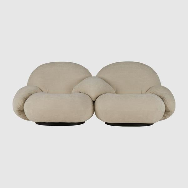 Pacha Sofa - Fully Upholstered, 2-seater with armrests incl. middle armrest