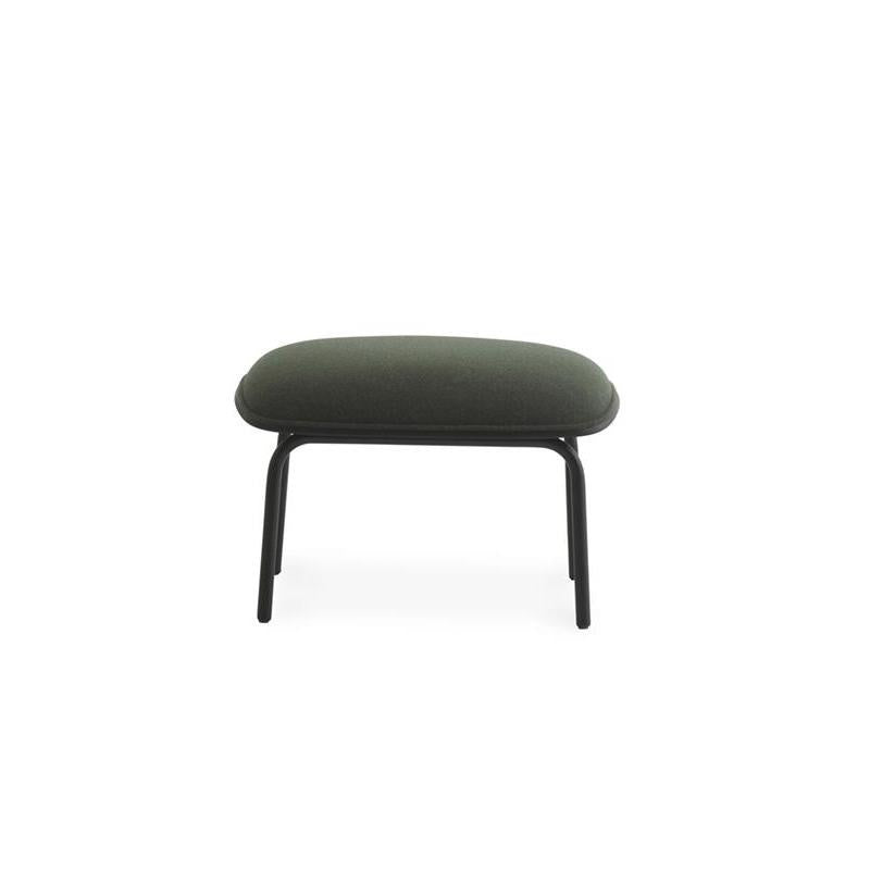 Pad Footstool Black Steel