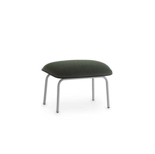 Pad Footstool Grey Steel
