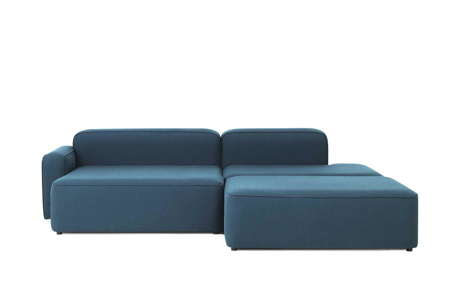 Rope Sofa Chaise Lounge Left With Pouf