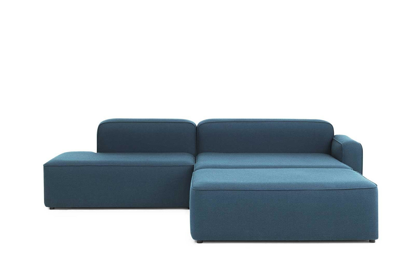 Rope Sofa Chaise Lounge Right With Pouf
