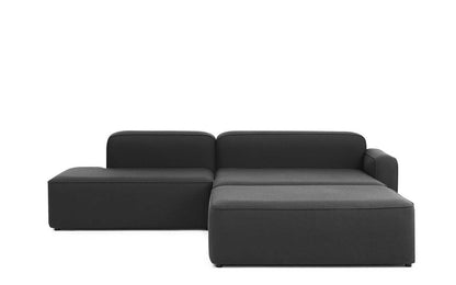 Rope Sofa Chaise Lounge Right With Pouf