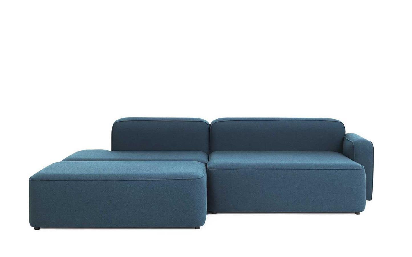 Rope Sofa Chaise Lounge Right With Pouf