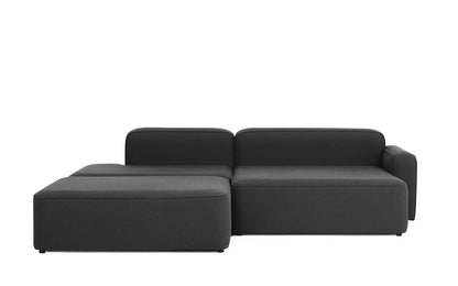 Rope Sofa Chaise Lounge Right With Pouf