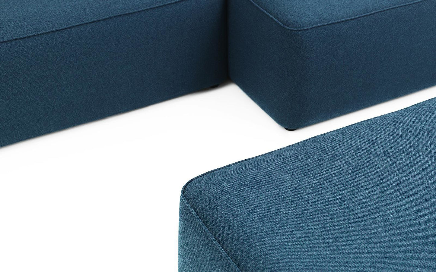 Rope Sofa Chaise Lounge Right With Pouf
