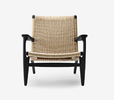 CH25 Lounge Chair Natural Cord