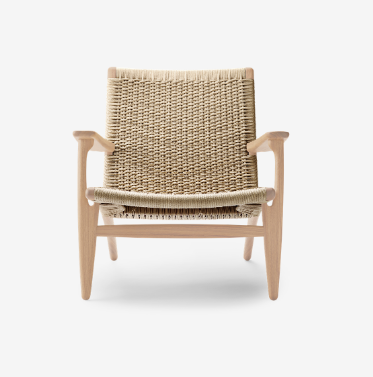 CH25 Lounge Chair Natural Cord