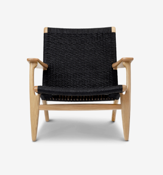 CH25 Lounge Chair Black Cord