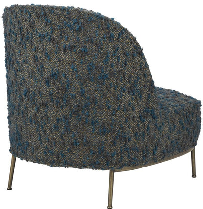 Sejour Lounge Chair - Fully Upholstered, Antique Brass Base