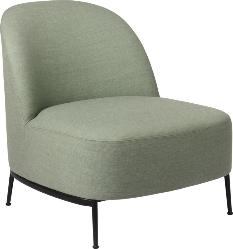 Sejour Lounge Chair - Fully Upholstered, Black Semi Matte Base