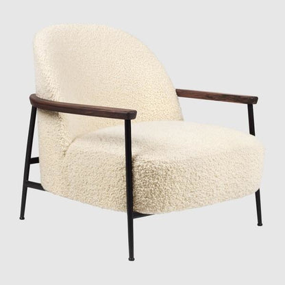 Sejour Lounge Chair - Fully Upholstered, With armrests, Black Matt Base