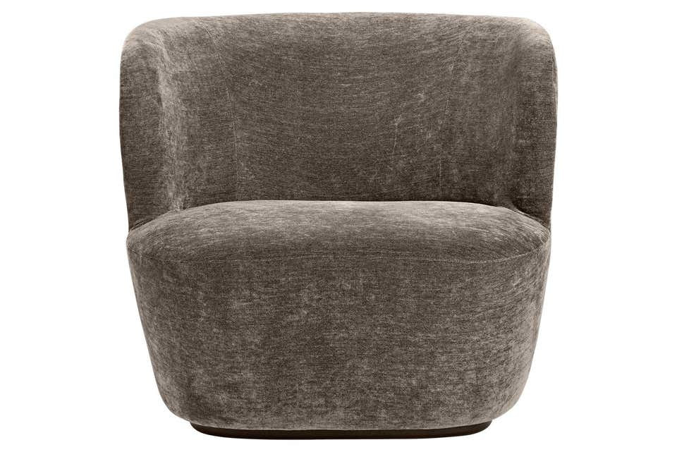 Stay Lounge Chair - Fully Upholstered, Small, Black base