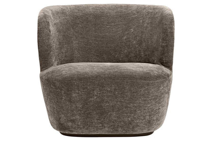 Stay Lounge Chair - Fully Upholstered, Small, Black base