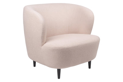 Stay Lounge Chair - Fully Upholstered, Large, Wooden legs (American Walnut Oiled Base)