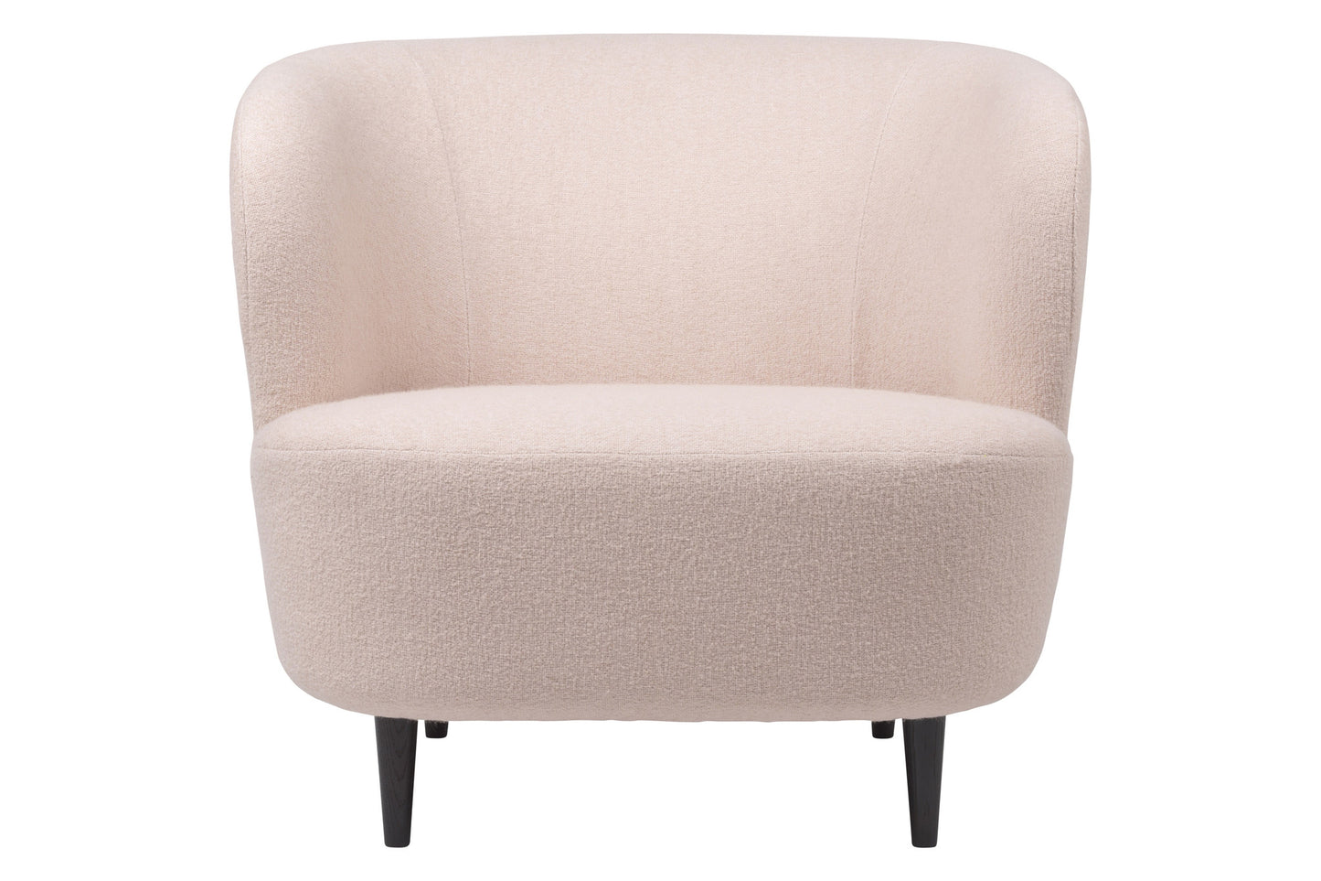 Stay Lounge Chair - Fully Upholstered, Large, Wooden legs (American Walnut Oiled Base)