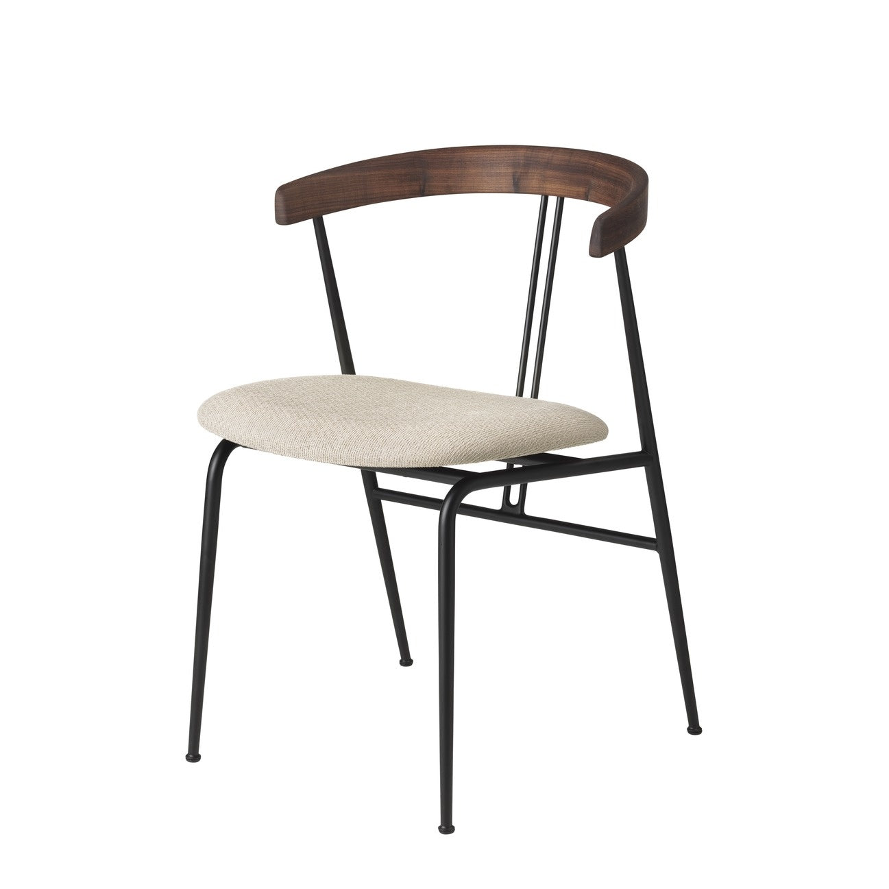 Violin Dining Chair - Seat Upholstered, Wood backrest