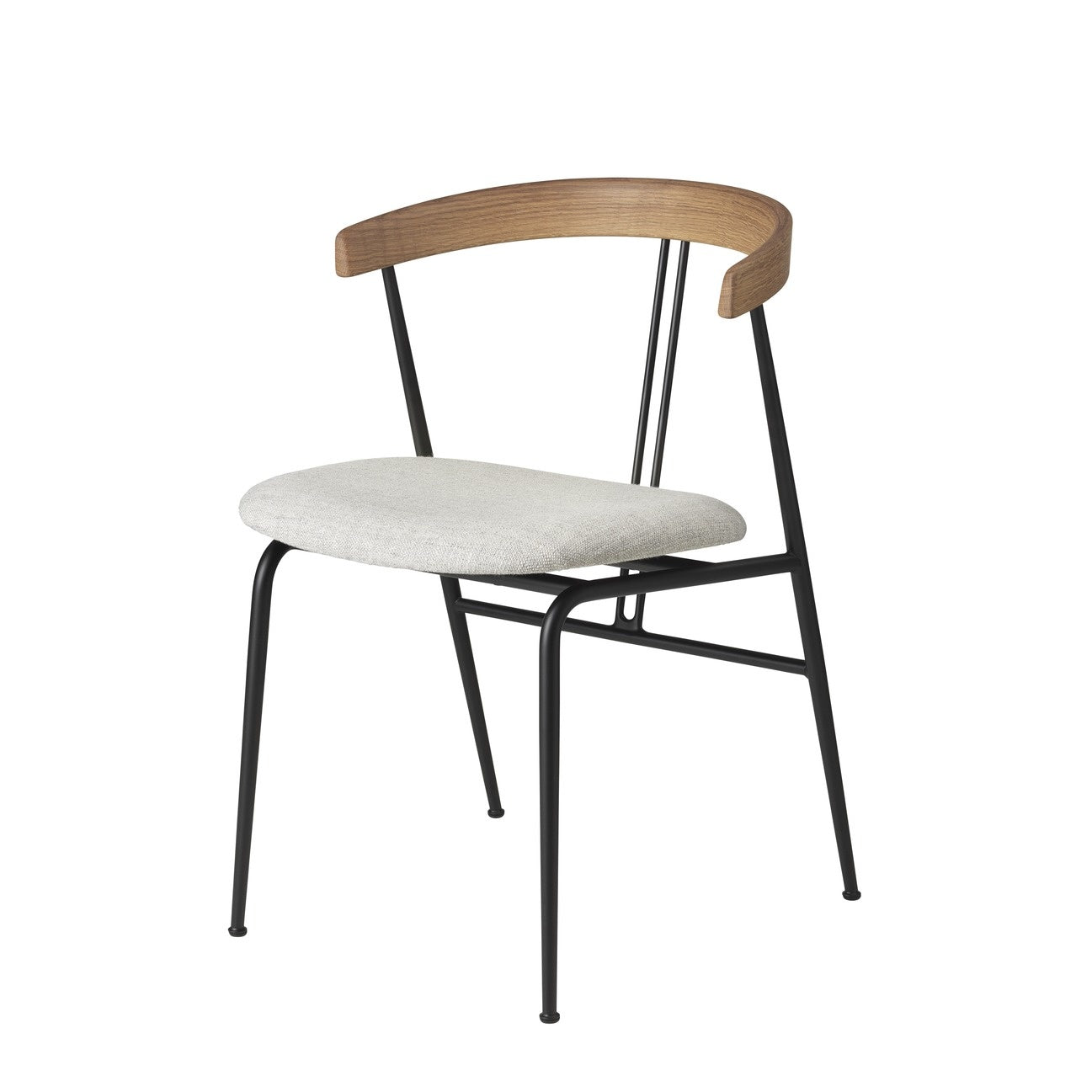 Violin Dining Chair - Seat Upholstered, Wood backrest